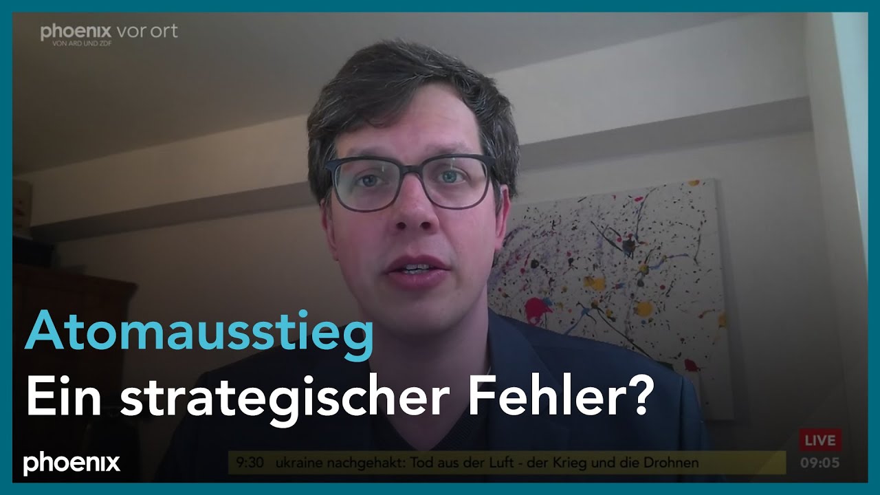 phoenix tagesgespr&auml;ch mit Lukas K&ouml;hler zum geplanten Atomausstieg am 12.04.23