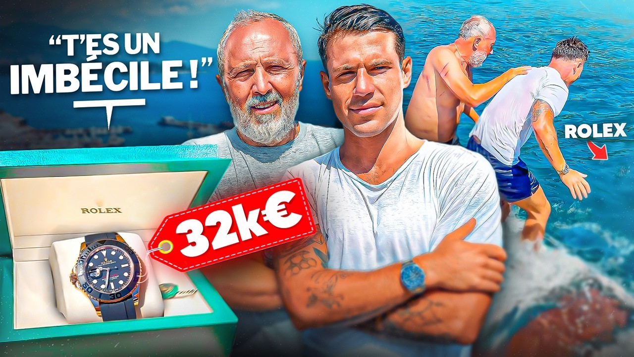 J'ai offert une ROLEX à mon PÈRE, mais je l'ai faite tomber dans la mer... (il m'insulte)