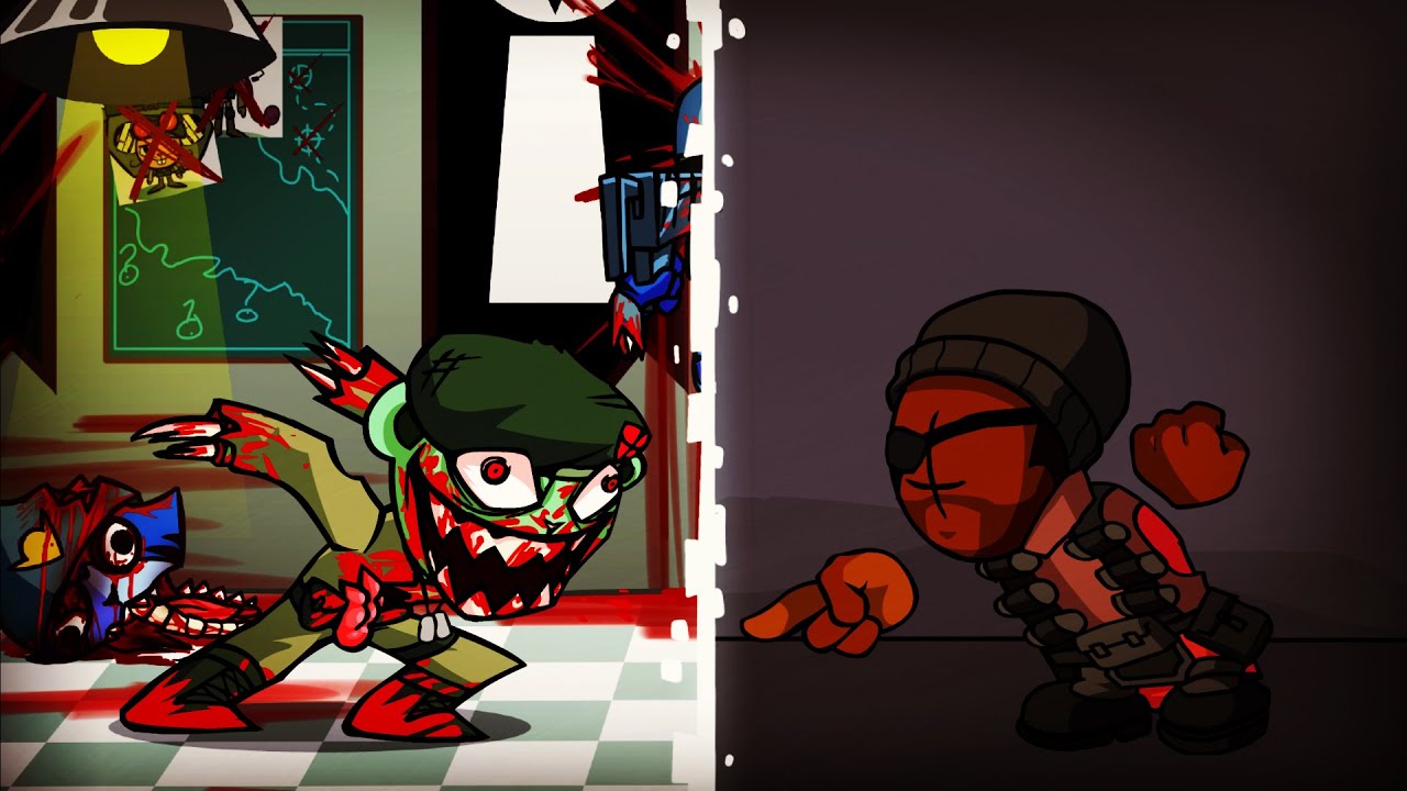 Demoman Grunt Vs Kapow Fliqpy (Kaboom X Kapow) FNF Video