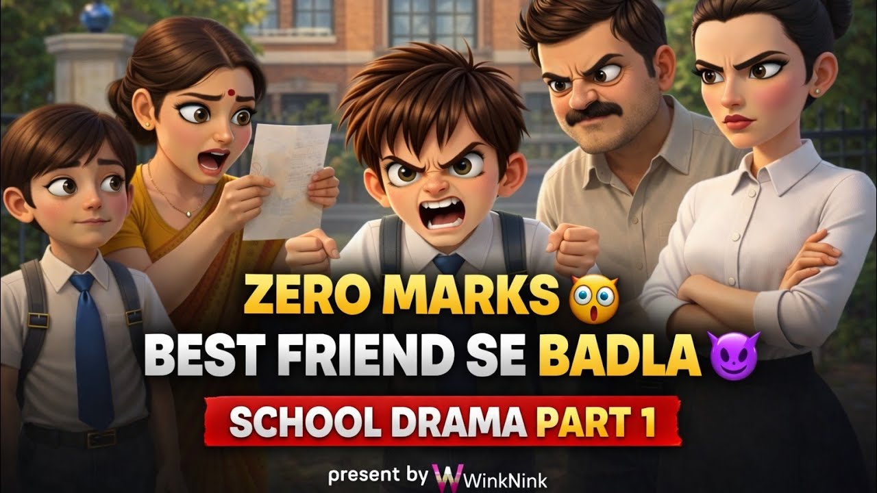 Zero Marks 😱 | Best Friend Se Badla 😈 | School Drama Part 1 #Schooldrama @WinkWink-r6w