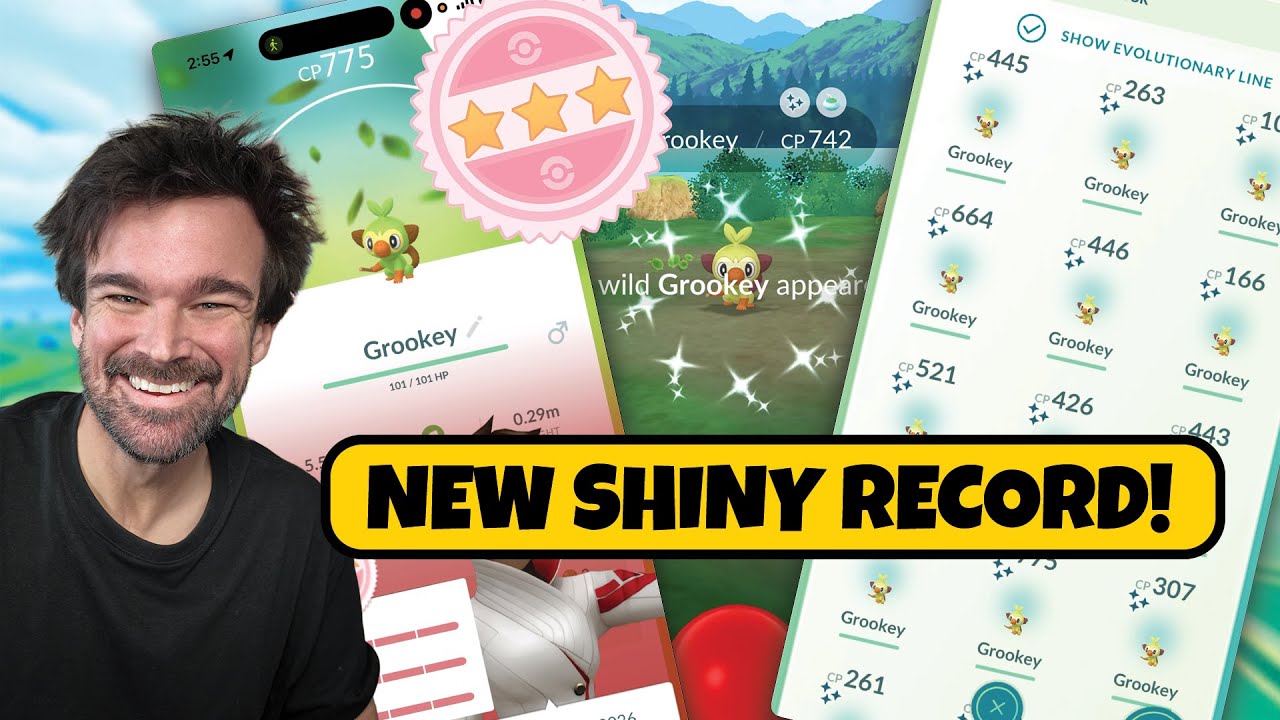 I set a new personal best for most shinies at Grookey Pokemon Go Community Day!