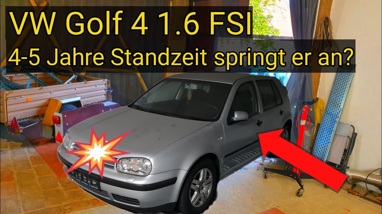 VW Golf 4 1.6 FSi springt er nach 4-5 Jahren Standzeit an? Scheunenfund Golf 4