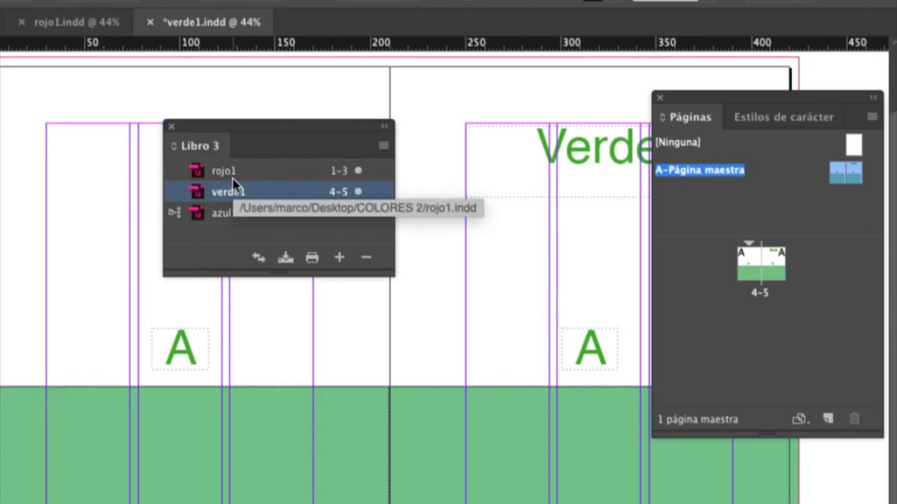 Gestión de libros en INDESIGN