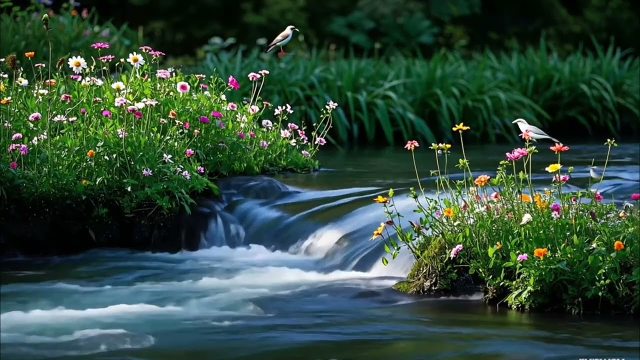 Gentle Piano Music & Water Sounds | Calm Your Mind and Meditate,Relaxing,Music  Spa 🍂