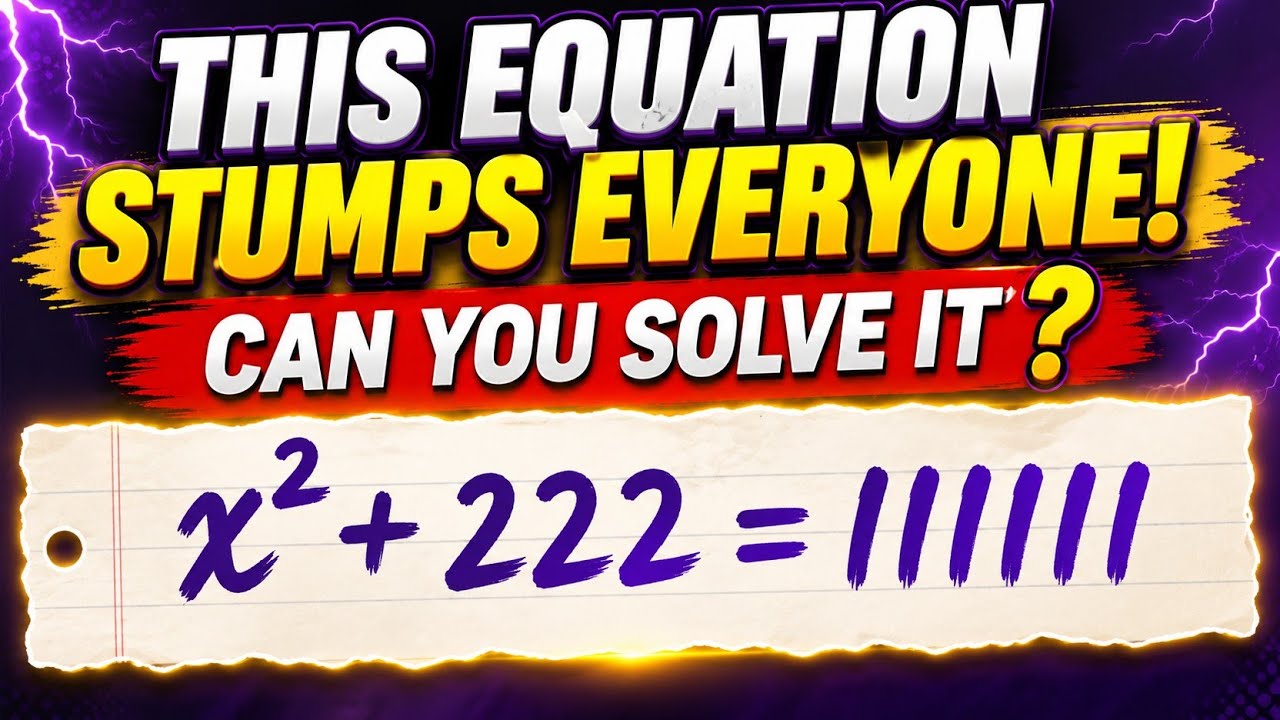 This Equation Stumps Everyone! Can You Solve It?