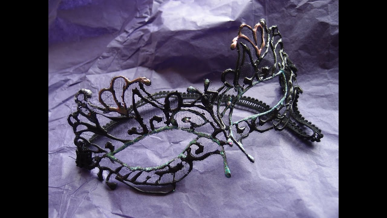 Lace masquerade mask tutorial (using hot glue!)