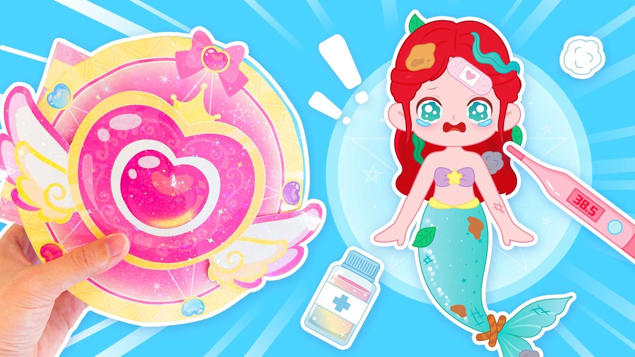 【Sisi&rsquo;s Quiet Book】 Help the Mermaid Princess丨quitebook丨Handmade丨Princess Dress-Up丨DIY