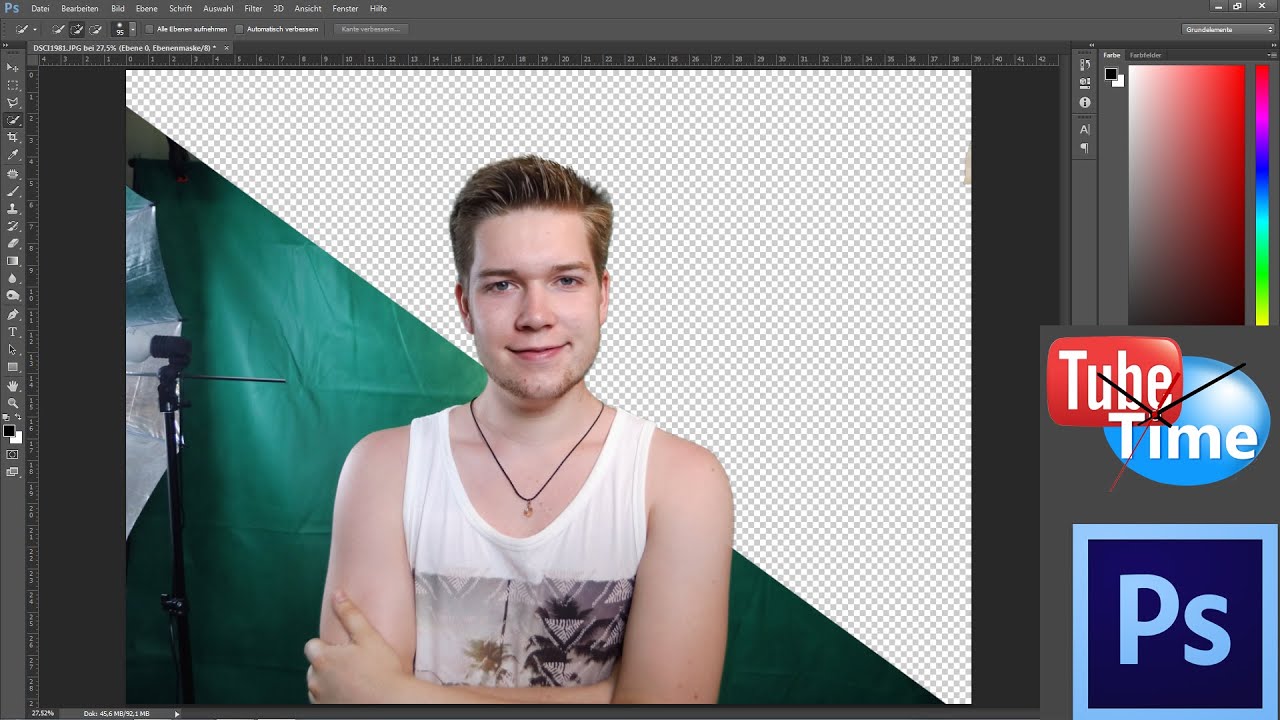 Personen freistellen und in einen Hintergrund einfügen in Photoshop