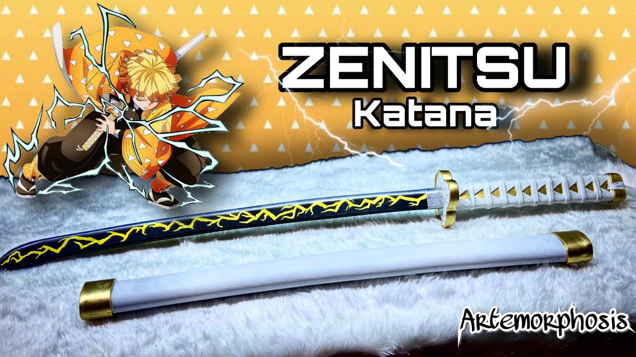 CÓMO HACER KATANA DE ZENITSU DE KIMETSU NO YAIBA /   DIY/ tutorial Demon Slayer