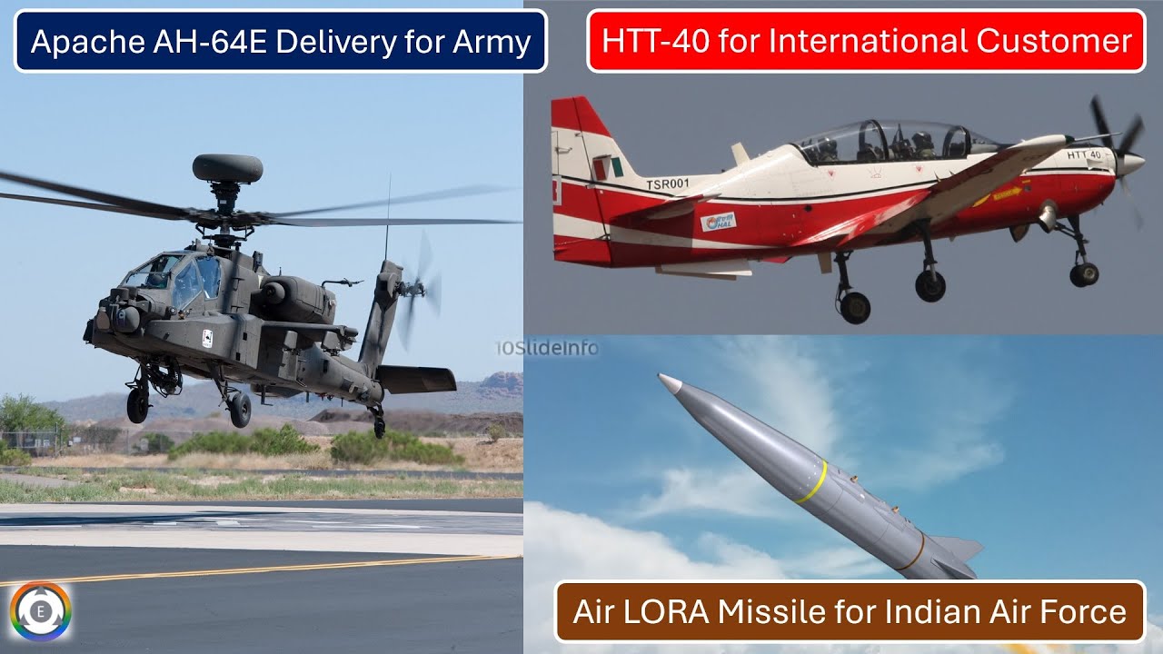 Air LORA Missile for IAF | HTT-40 for International Customer | Apache AH-64E Delivery for Army
