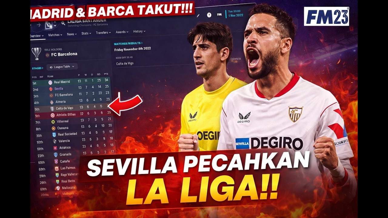 Kisah Dongeng Dimulai?! Sevilla Mau Permalukan Madrid & Barca! FOOTBALL MANAGER 23 PATCH 24