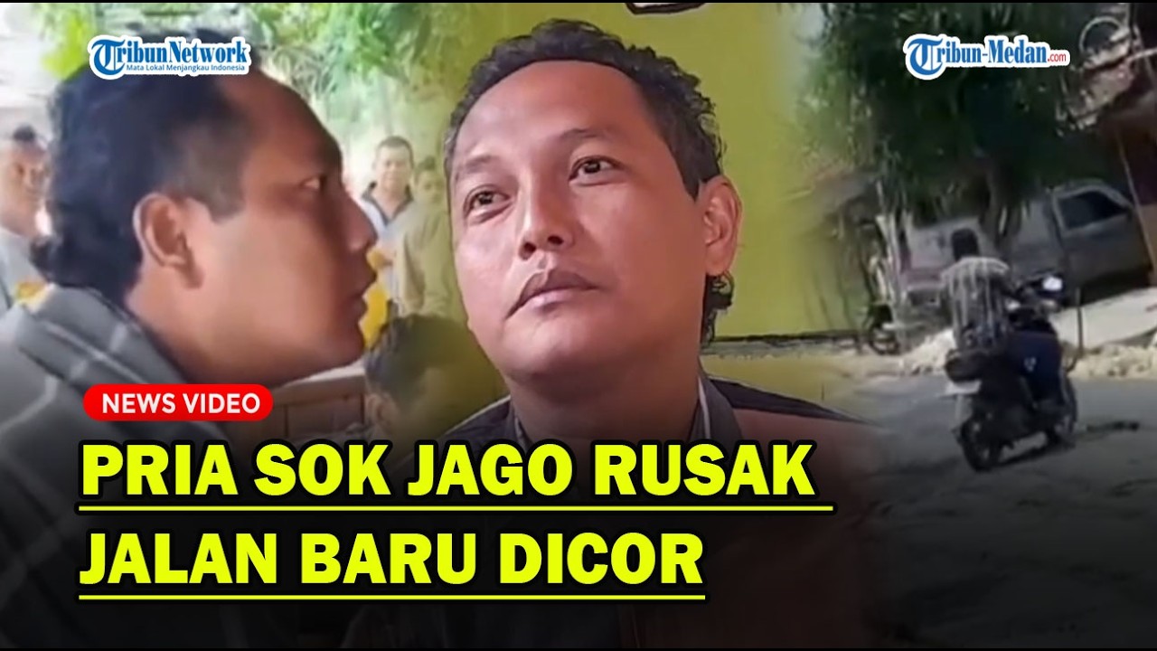 PRIA BIKIN ONAR❗ Petentengan Rusak Jalan Baru Dicor, Berujung Dilapor Polisi❓