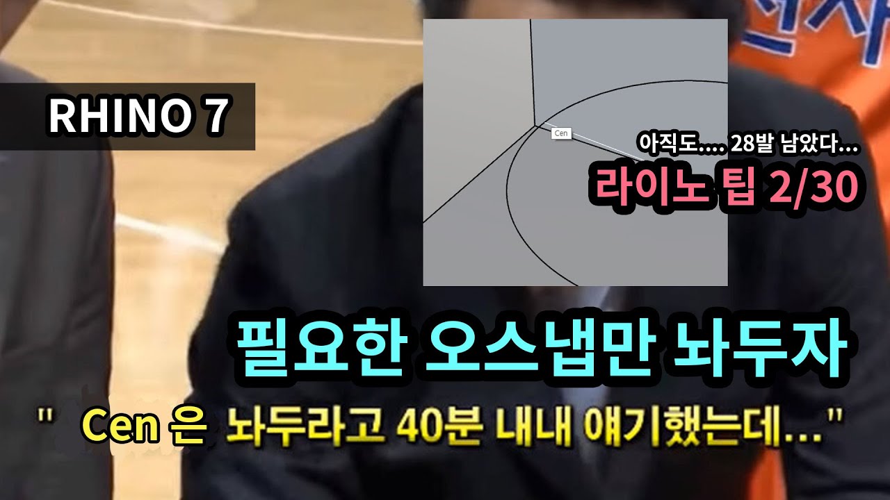 필요한 오스냅만 켜는 기능이 있다? [라이노 팁 2/30]