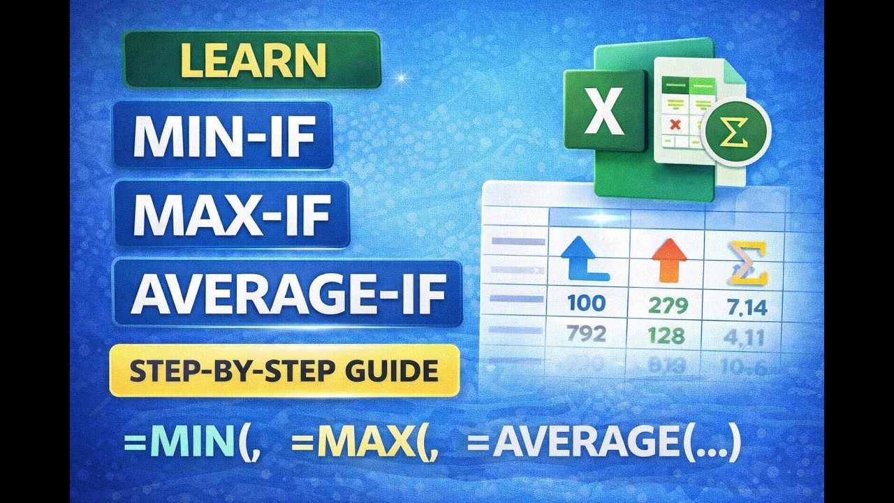 How to Use MIN IF, MAX IF & AVERAGE IF in Excel (Easy Tutorial)