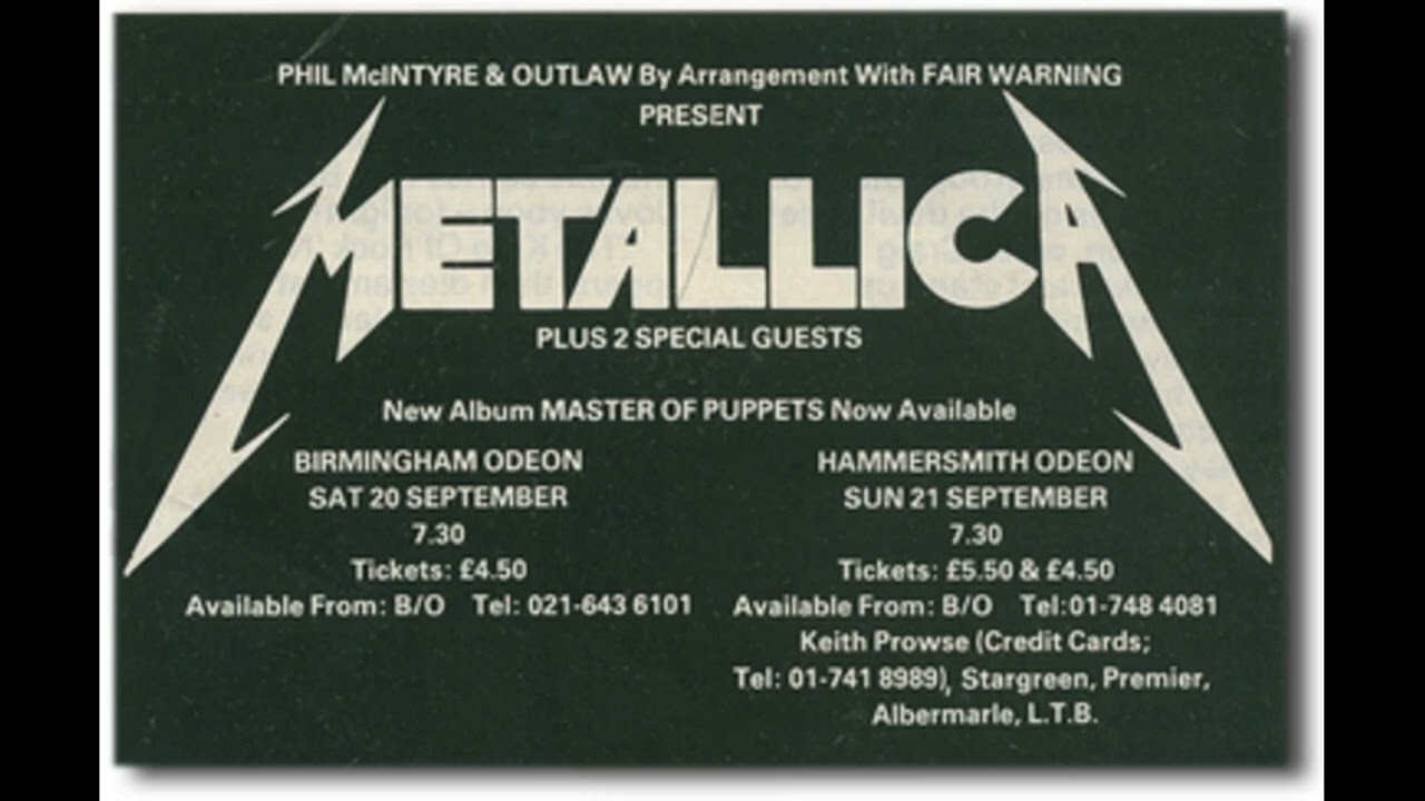 Anthrax (US) Live @ Hammersmith Odeon, London UK September 21st 1986 (Uncirculated recording)