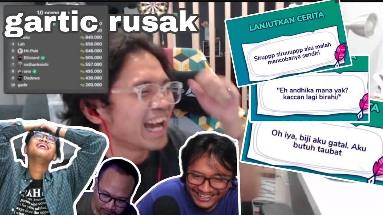 inilah jadinya jika gartic phone berada ditangan bang al, dhika, om ray, ama bg nopal