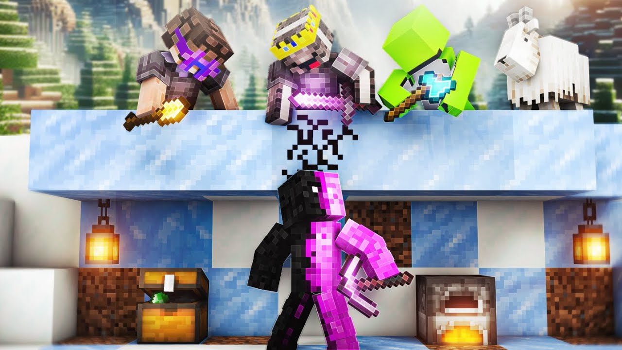 Minecraft Speedrunner против 4 профессиональных игроков Minecraft