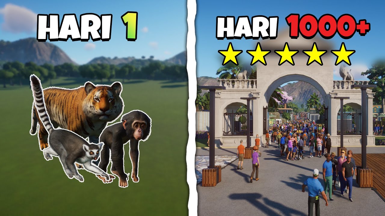 Gua Buat 1000+ Hari Membuat Kebun Binatang BINTANG 5 di Planet Zoo
