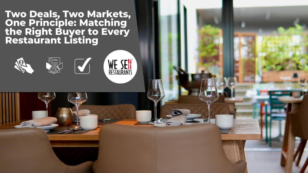 Two Deals, Two Markets, One Principle: Matching the Right Buyer to Every Restaurant Listing