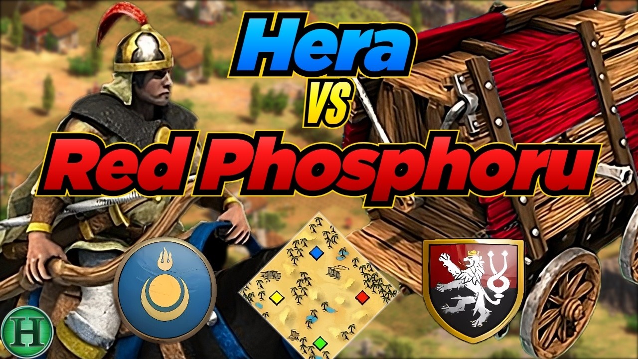 Mongols vs Bohemians | 1v1 Arabia | vs Red Phosphoru | AoE2