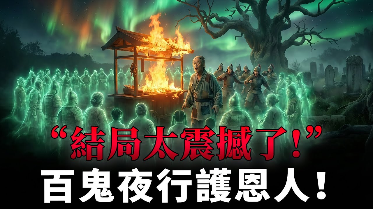 老漢半夜擺攤專收紙錢！官兵要燒死他，竟引來百鬼護身！民間故事 因果報應 人鬼情未了 善有善報