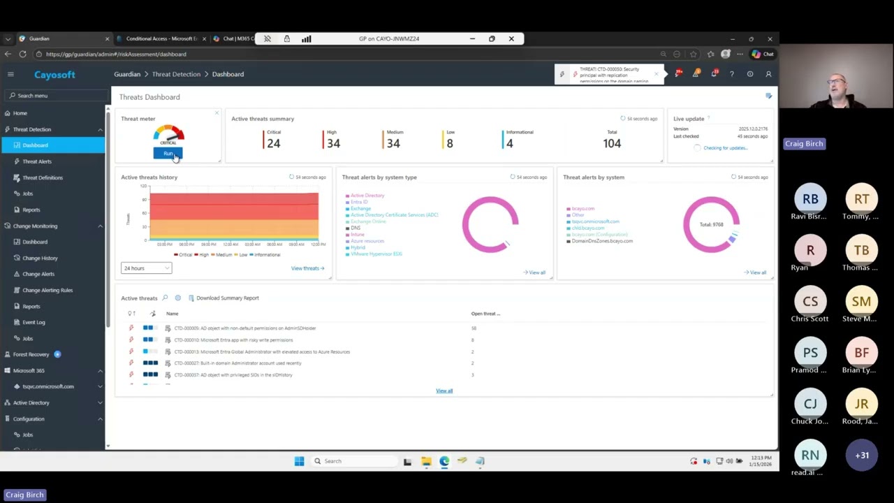 Cayosoft Guardian Protector Live Community Hour + Demo January 16, 2026