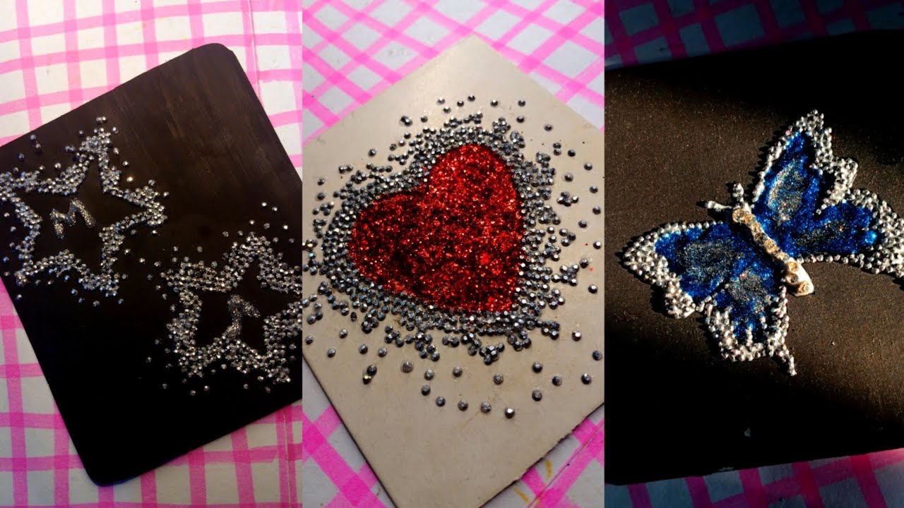 Sparkling Rhinestone Art | DIY Handmade Star, Heart & Butterfly Glitter Sparkling Rhinestone Art | ✨