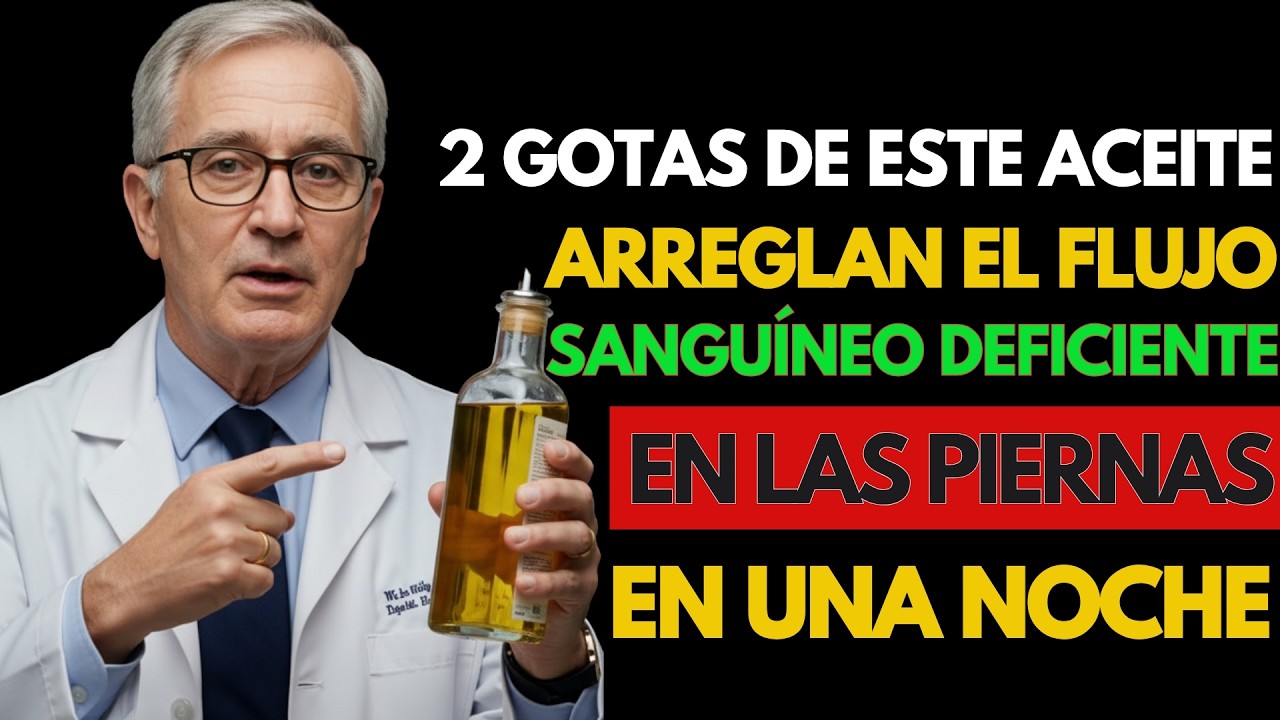 Adultos mayores, ¡ESTE ACEITE MEJORA LA CIRCULACIÓN EN TUS PIERNAS RÁPIDO!