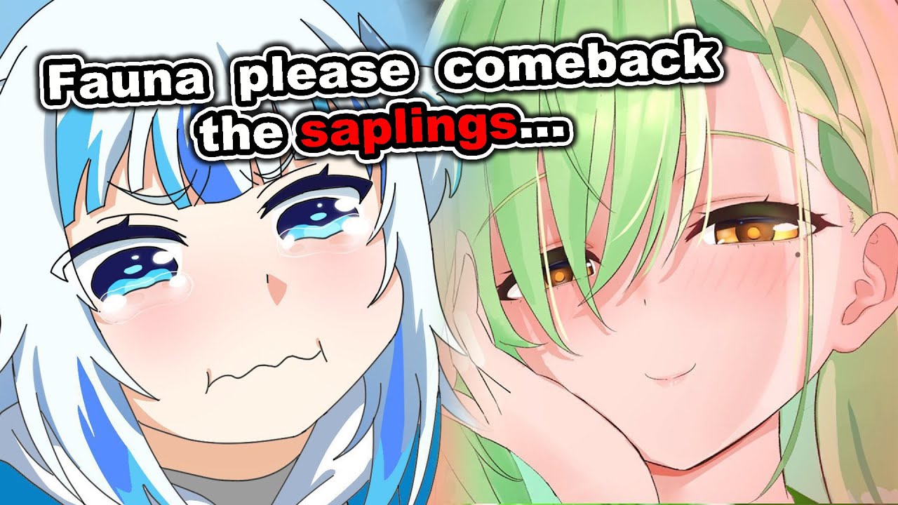 Gura got scared when Fauna wasn't streaming |  『Hololive』