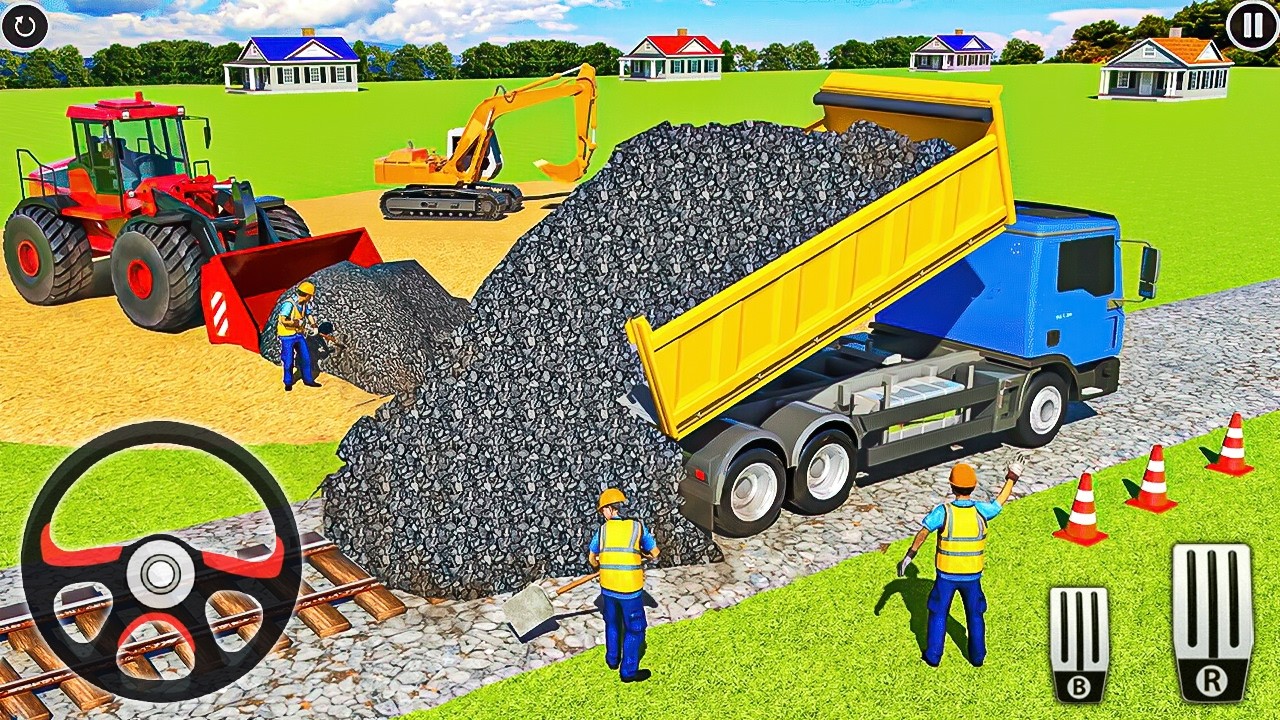 Road Builder Simulator 2025 - City Construction JCB Games - Android Gameplay