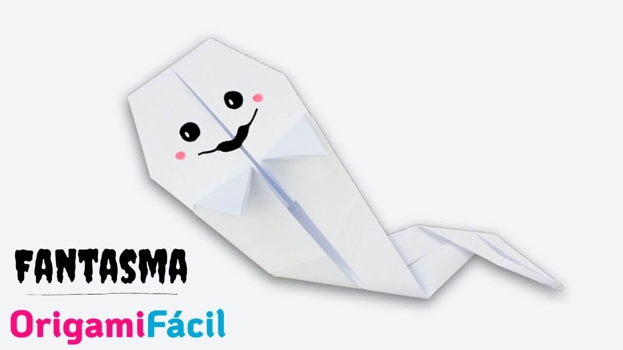 👻 Cómo hacer un fantasma de papel para Halloween fácil – Origami Halloween