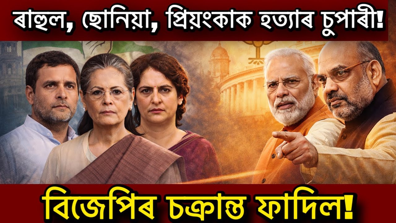 ৰাহুল, ছোনিয়া, প্ৰিয়ংকাক হত্যাৰ চুপাৰী! বিজেপিৰ চক্ৰান্ত ফাদিল! 
