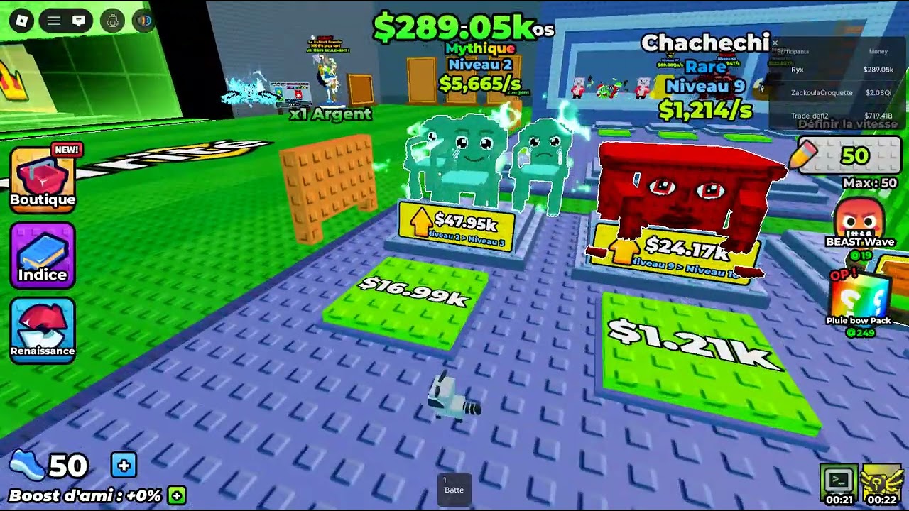 je test un jeux qui ressemble a tsunami Brainrot