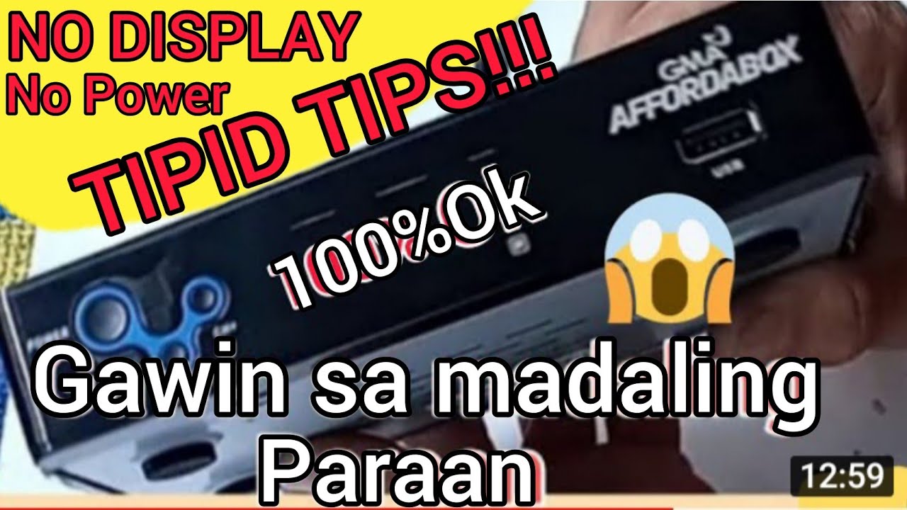 Paano mag repair ng GMA AFFORDABOX   (No Power No Display)