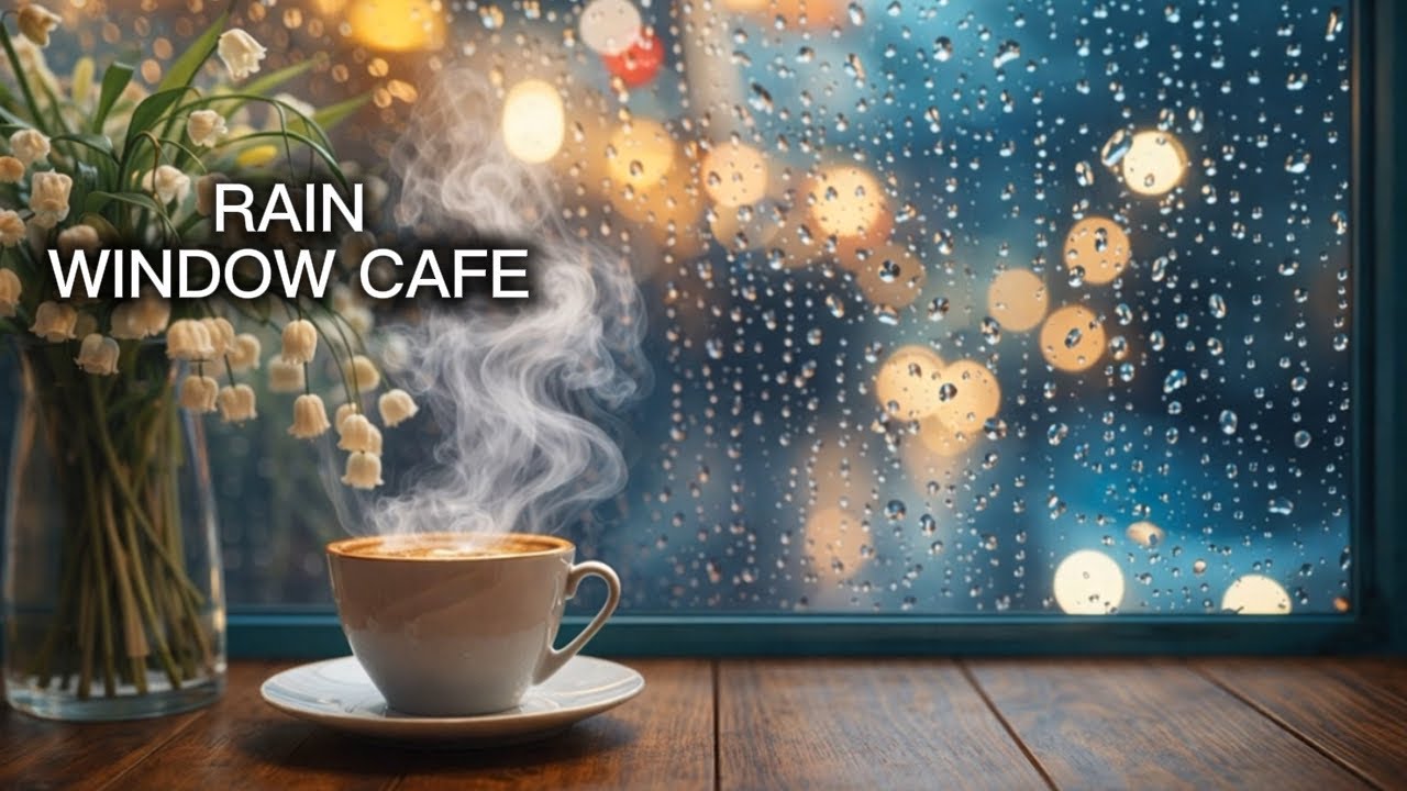 Rain Window Café Cozy Coffee Shop Ambience for Study & Relax Chillhop Focus Music