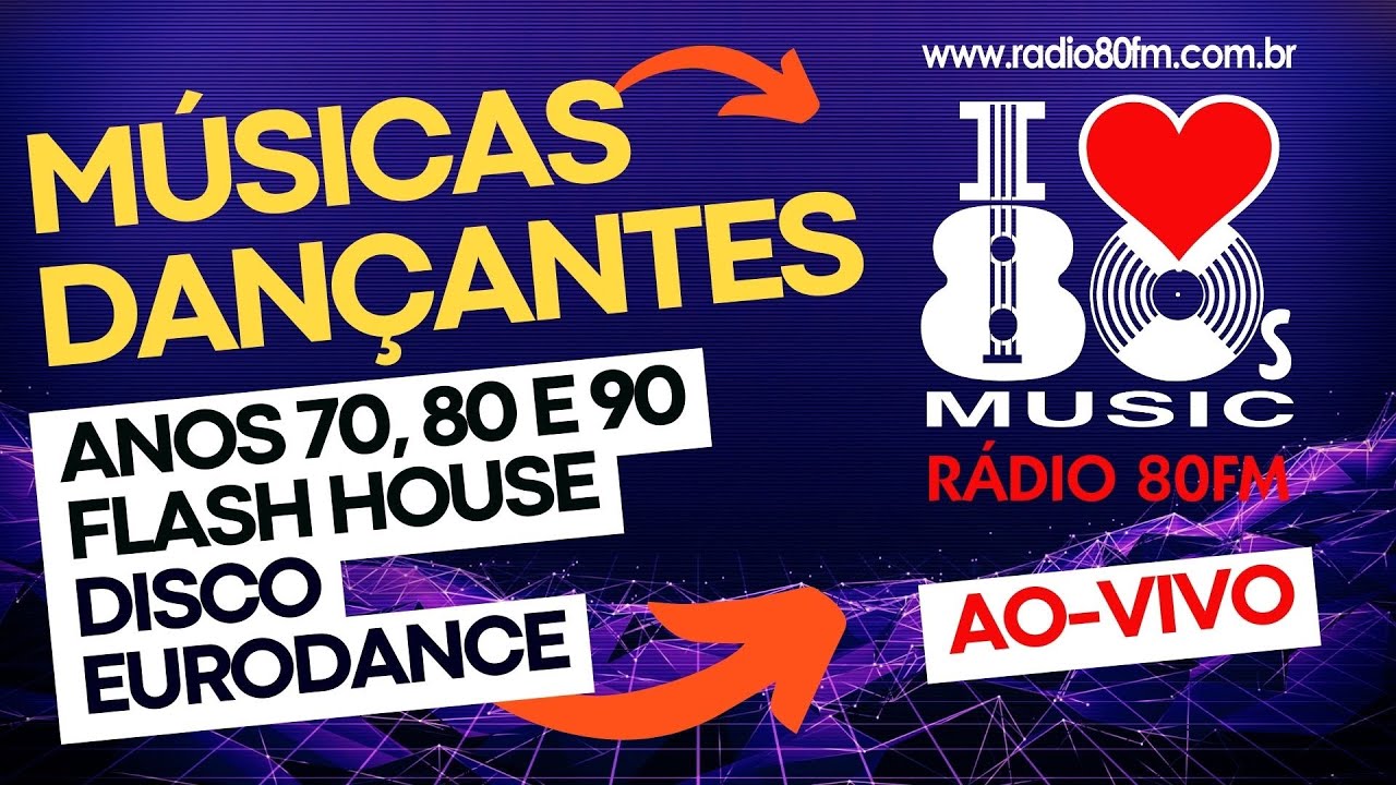 Programa FlashDance ao-vivo  Dance, Flash house, disco music anos 70, anos 80 e 90 - 80FM 22/11/25