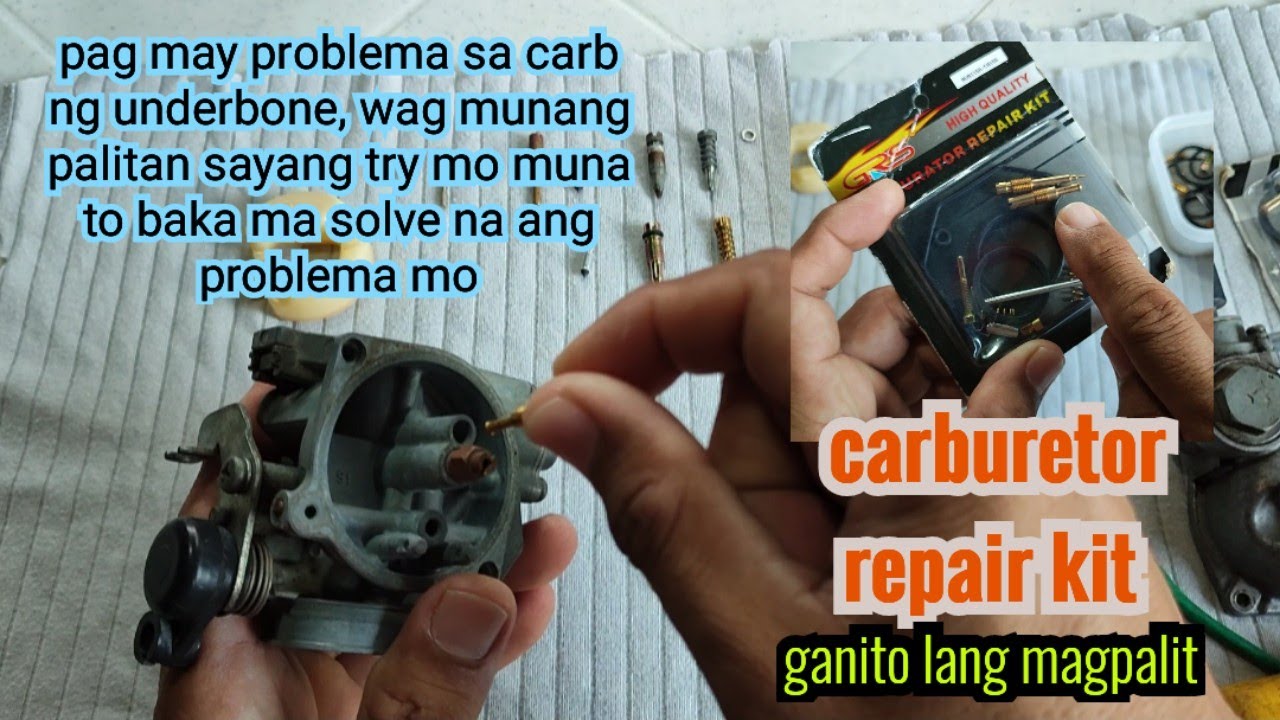 Paano mag palit ng carburetor repair kit ng nga underbone carb.