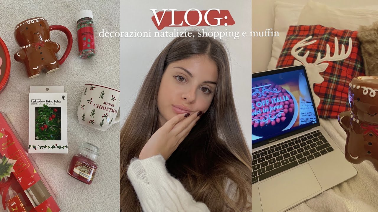VLOG|| decoro la camera per Natale🎄, shopping e muffin🧁
