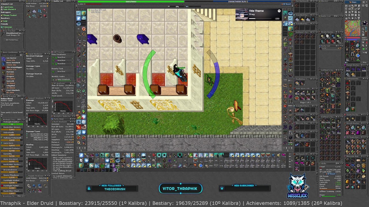 Tibia - Global - Kalibra - ED 1000 | TOP: Bosstiary: 1º | Bestiary: 6º | Achiev: 18º (Ranks Kalibra)