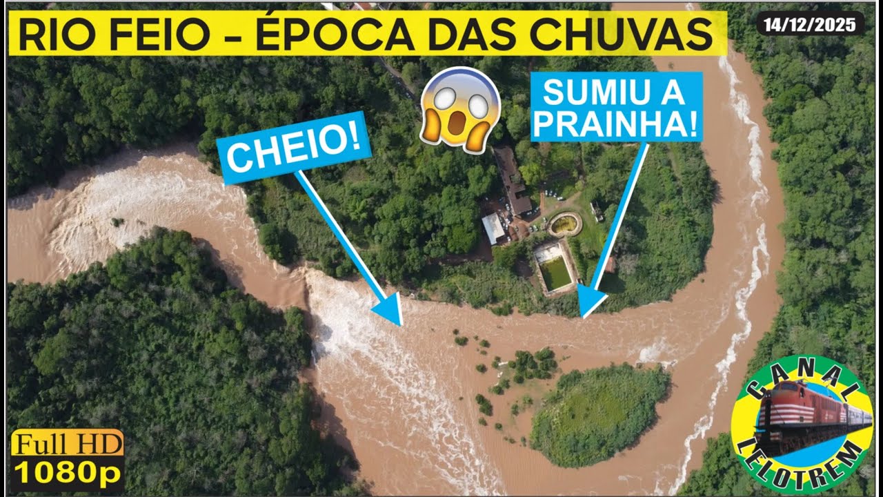 1084-RIO FEIO-ÉPOCA DAS CHUVAS - SALTO BOTELHO (RIO AGUAPEÍ) VOO COM DRONE-14/12/2025-CANAL LELOTREM