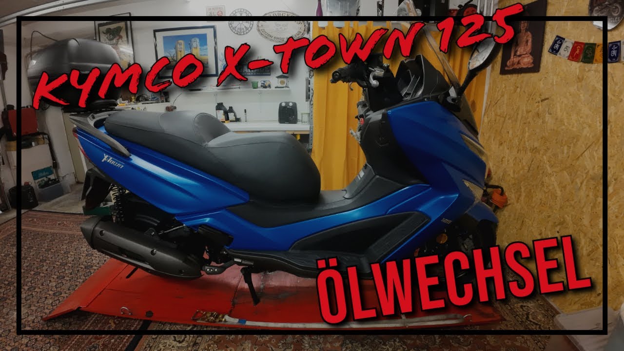 KYMCO X-Town 125 i Замена масла в двигателе + коробке передач, + выхлопных труб :-)