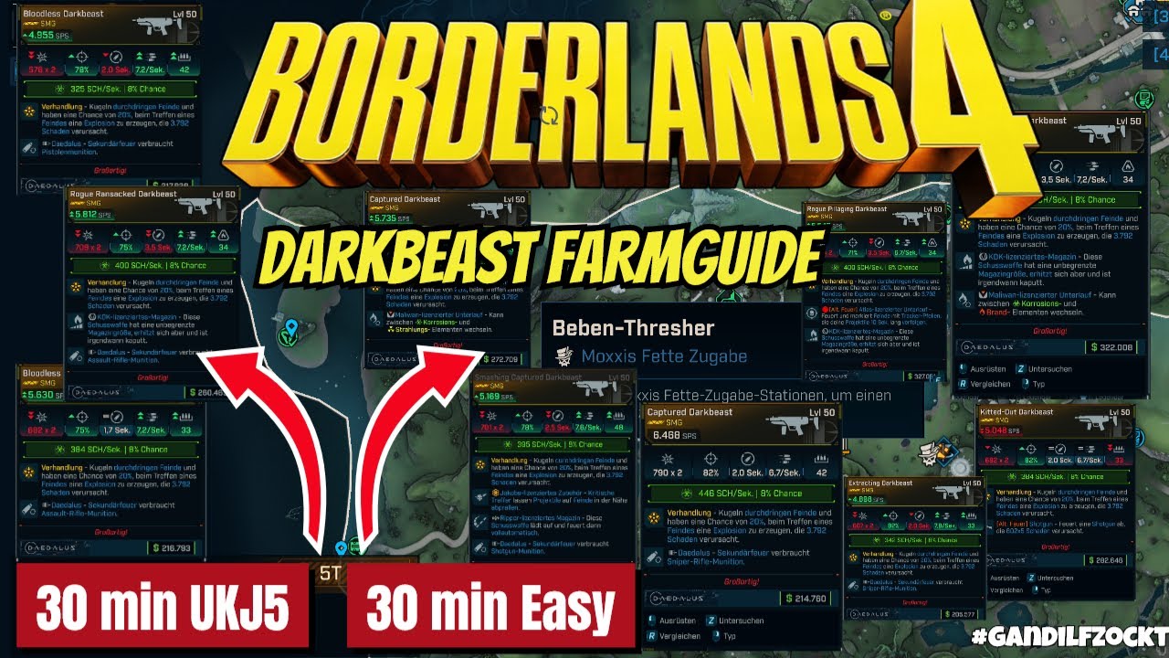 Borderlands 4 – Darkbeast Farmen in UKJ5 oder Easy? Das solltest du wissen! | Beginner Guide Deutsch