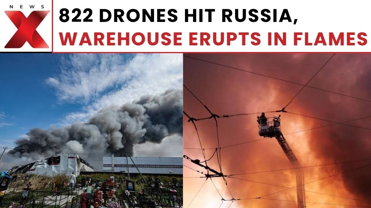 Wildberries Warehouse Erupts In Flames After Massive Ukrainian Drone Attack On Russia | NewsX