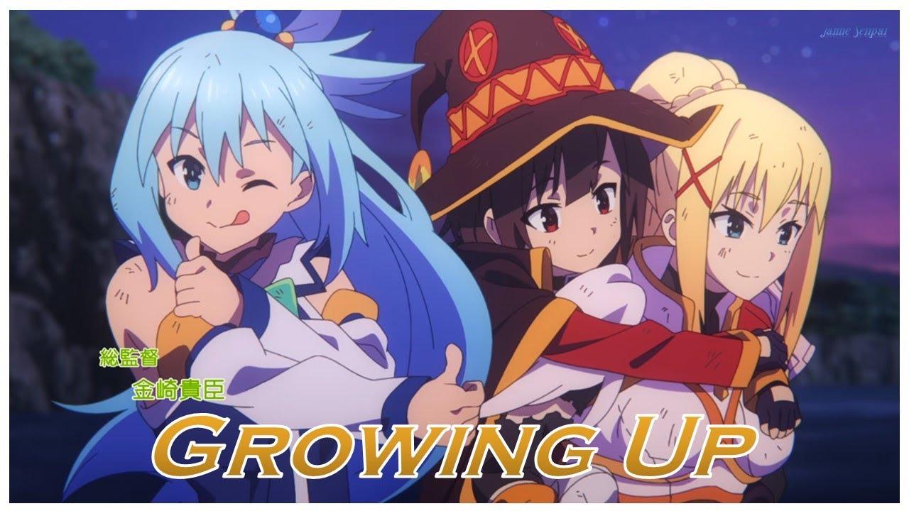 KonoSuba! Season 3 Opening Full -【AMV/Growing Up Lyrics】