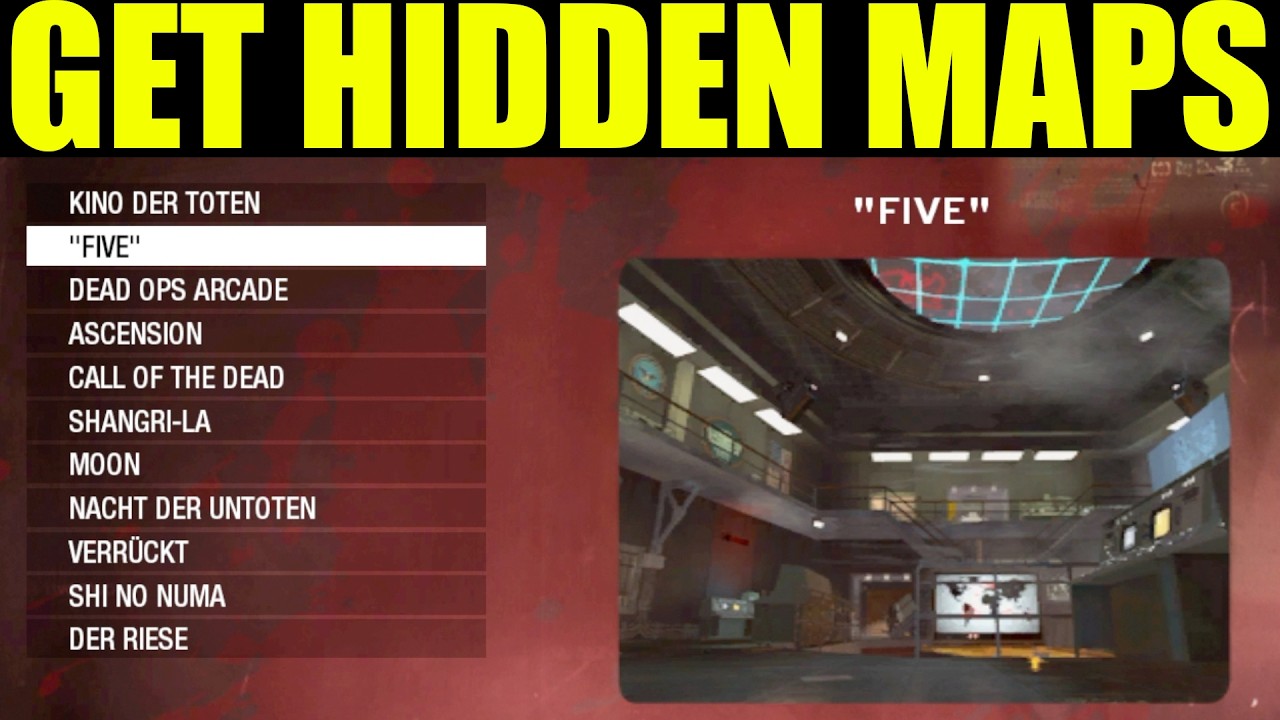 How to Unlock all hidden black ops 1 zombies Maps INSTANTLY! (No Campaign Unlock Five easter egg)