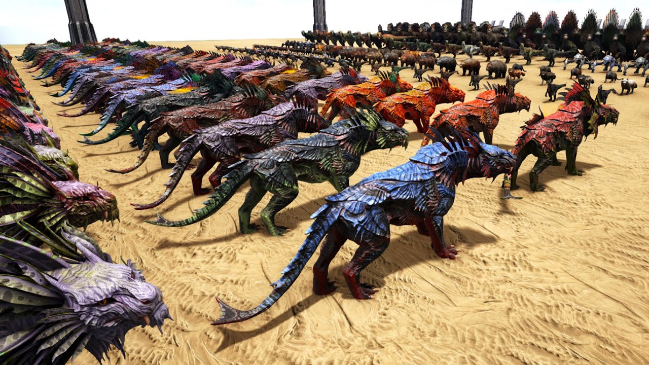 Shadowmane vs Ark Dinos