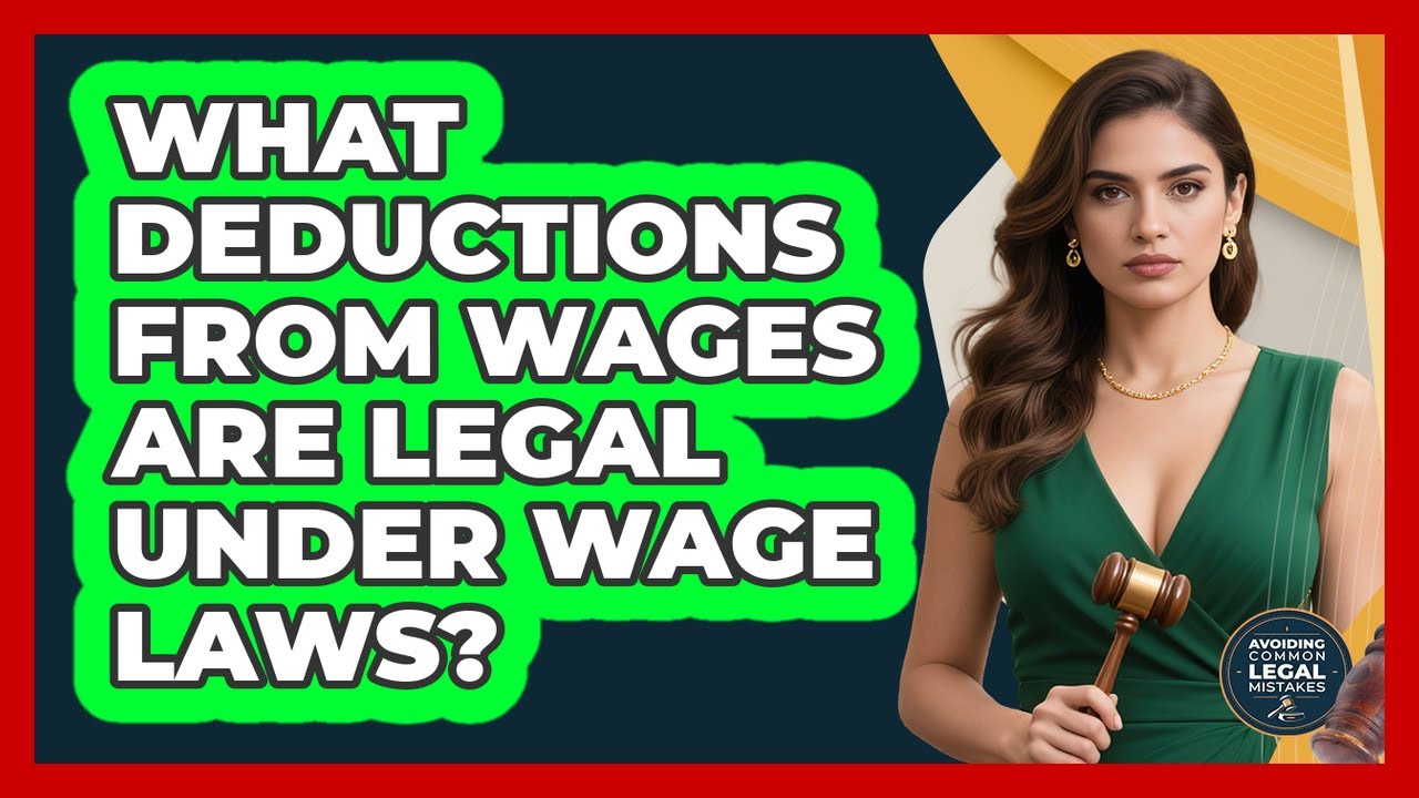 What Deductions From Wages Are Legal Under Wage Laws? - Avoiding Common Legal Mistakes