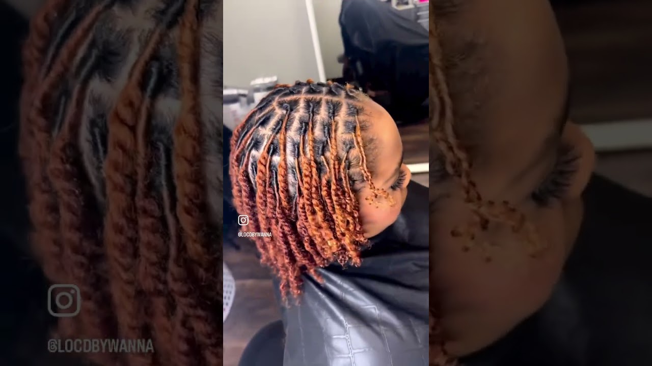 STARTER LOCS ON HER PRETTY COLOR 😍 #locs #starterlocs #explore #viral