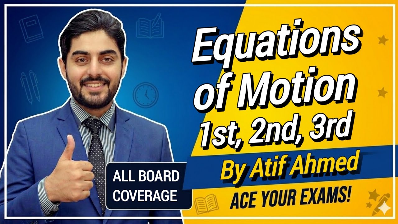 Third  Equation of motion | second equation of motion | first equation of motion class 9