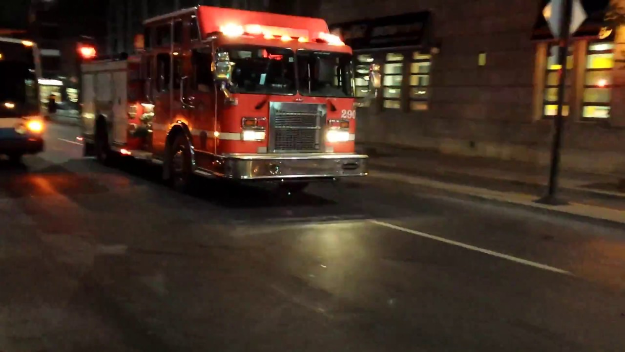 🚒Fire truck 290 responding near Guy Concordia